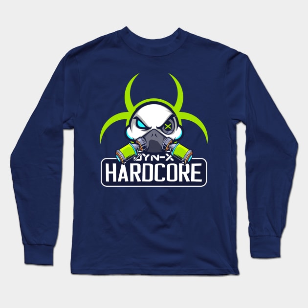 Cyborg Gas Mask Hardcore Long Sleeve T-Shirt by almalikstoryteller